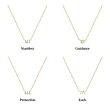 925 Silver Angel Number Necklace 111 333 444 777 Manifest Guidance