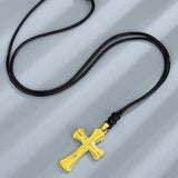 Pure 18K Men's Necklace - 24k Gold Pendant for Collarbone, Anti-Fade Jewelry