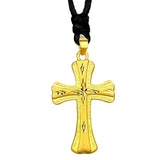 Pure 18K Men's Necklace - 24k Gold Pendant for Collarbone, Anti-Fade Jewelry