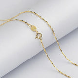 925 Silver Ingot Necklace Classic Chain Silver/Gold/Rose