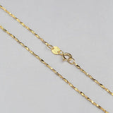 925 Silver Ingot Necklace Classic Chain Silver/Gold/Rose