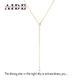 S925 Butterfly Water Drop Diamond Necklace for Women Wedding