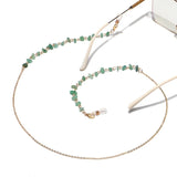Rose Quartz Stone Turquoise Bead Eyeglass Chain Necklace
