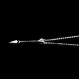 925 Silver Triangle Zircon Adjustable Collarbone Necklace CZ Pendant
