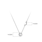 925 Silver Sun & Moon Zircon Necklaces & Pendants