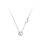 925 Silver Sun & Moon Zircon Necklaces & Pendants