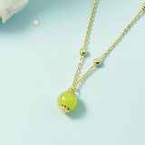 Green Hetian Jade Pendant Necklace for Women Wedding Party