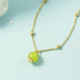 Green Hetian Jade Pendant Necklace for Women Wedding Party