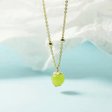 Green Hetian Jade Pendant Necklace for Women Wedding Party