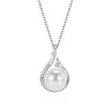 925 Silver Pearl Pendant Necklace for Women Fine Jewelry