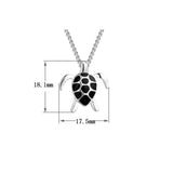 925 Silver Turtle Pendant Necklace for Women and Girls