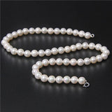 Round Pearl Necklace Shell Beaded Necklaces Mother of Pearl Shell Chockers