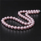 Round Pearl Necklace Shell Beaded Necklaces Mother of Pearl Shell Chockers