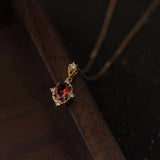 925 Silver Ruby Style Necklace Chain Wedding Jewelry