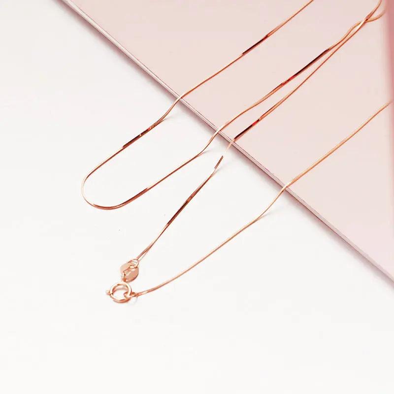 Purple Plated 14K Rose Minimalist Stacking Chains Party Jewelry