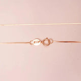 Purple Plated 14K Rose Minimalist Stacking Chains Party Jewelry