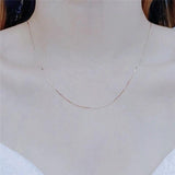 Purple Plated 14K Rose Minimalist Stacking Chains Party Jewelry