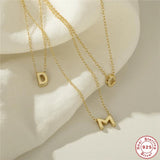 925 Silver A-Z Initial Necklace Single Name Choker Pendant Jewelry