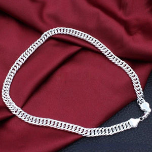 925 Silver 10MM Chain Necklace for Wedding Party Jewelry