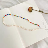 Baroque Pearl Necklace Colorful Bead Jewelry Gift