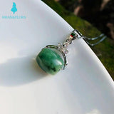 Natural Myanmar Jadeite Pendant Necklace Women Jewelry