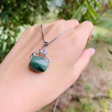 Natural Myanmar Jadeite Pendant Necklace Women Jewelry
