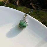 Natural Myanmar Jadeite Pendant Necklace Women Jewelry