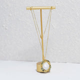 Freshwater Pearl Choker Necklace for Women with Turquoise Decor