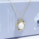 Freshwater Pearl Choker Necklace for Women with Turquoise Decor