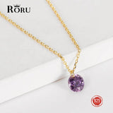 925 Silver Birthstone Pendant Necklace for Women