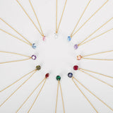 925 Silver Birthstone Pendant Necklace for Women