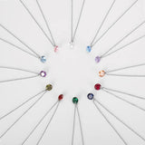 925 Silver Birthstone Pendant Necklace for Women
