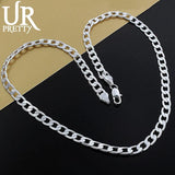 925 Silver Buckle Necklace 16-24 Inch Chain