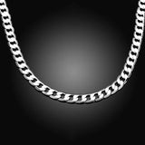 925 Silver Buckle Necklace 16-24 Inch Chain
