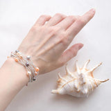 Baroque Pearl Necklace Long Crystal Beads 925 Silver Clasp