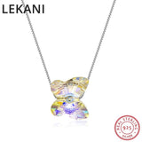 Austria Crystal Butterfly Pendant Necklace S925 Silver