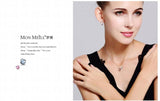 925 Silver Double Circle Zircon Necklace Pendant For Women