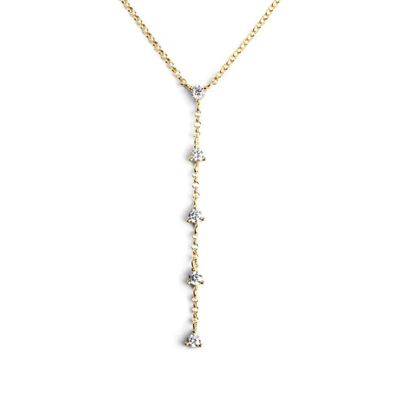 925 Silver Y-shaped Collarbone Chain Choker Necklace for Women