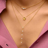 925 Silver Y-shaped Collarbone Chain Choker Necklace for Women