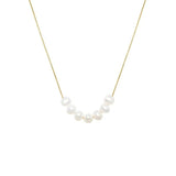 925 Silver Pearls Pendant Necklace Multilayer Chain for Girls