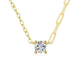 925 Silver Zircon Collarbone Chain Choker Necklace for Women