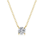 Minimalist 925 Silver Zircon Pendant Choker Necklace