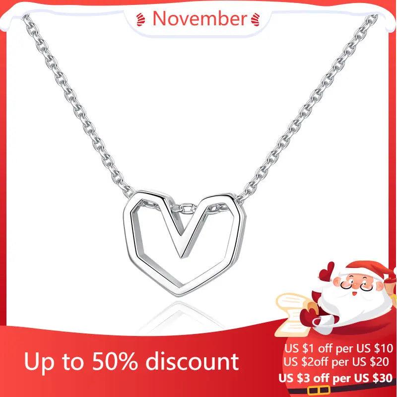 925 Sterling Silver Heart Necklace & Pendant