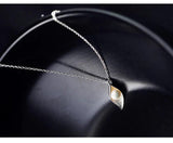 925 Silver Leaves Necklace Pendant Women Gift