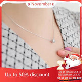 925 Silver Zircon Crown Pendant Necklace for Women