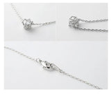 925 Silver Zircon Crown Pendant Necklace for Women