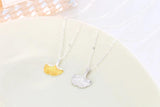 925 Silver Ginkgo biloba Necklace for Women