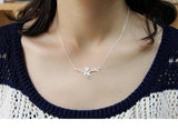 925 Silver Branch Flower Necklace Pendant for Women