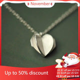 925 Silver 3D Heart Necklaces & Pendants Women High Sterling-silver-jewelry