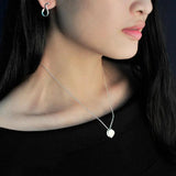 925 Silver 3D Heart Necklaces & Pendants Women High Sterling-silver-jewelry